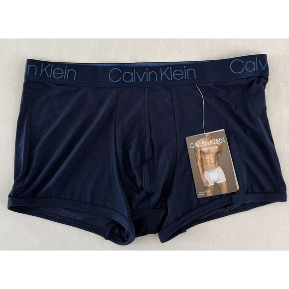 Calvin Klein NB1796403 Men's Size Medium Blue Ultra-Soft Modal Boxer Briefs - Picture 1 of 2